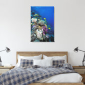Toile Banc de rougets autour d'un petit corail (Insitu(Chambre))