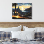 Toile Banc Magic Workshop surplombant une baie d'Imagina (Insitu(Chambre))