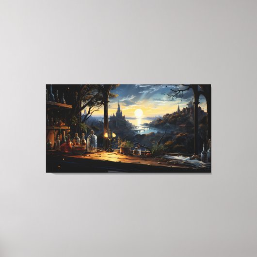 Toile Banc Magic Workshop surplombant une baie d'Imagina (Recto)