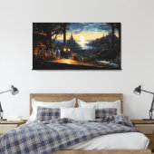 Toile Banc Magic Workshop surplombant une baie d'Imagina (Insitu(Chambre))