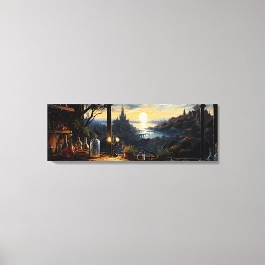Toile Banc Magic Workshop surplombant une baie d'Imagina (Recto)