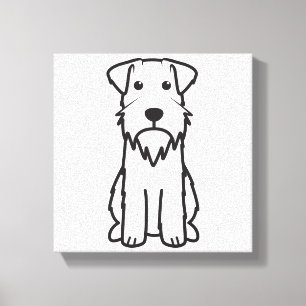 Toile Bande dessinée de chien de Schnauzer miniature