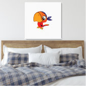 Toile Bande dessinée orange de perroquet (Insitu(Chambre))