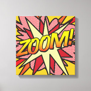 Toile Bande dessinée Pop Art ZOOM Super-héros