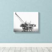 Toile Bande industrielle noire et blanche dans le Golfe  (Insitu (Plancher de Bois))