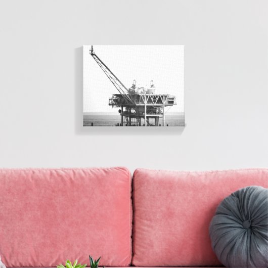 Toile Bande industrielle noire et blanche dans le Golfe  (Insitu(Salon))