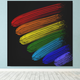 Toile Bandes arc-en-ciel