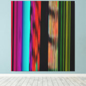 Toile Bandes colorées 717 Art Abstrait (Insitu (Plancher de Bois))