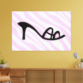 Toile Bandes De Zèbre Rose Avec Chaussure Noire (Insitu(Salon))