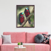 Toile Bandes noires et rouges (Insitu(Salon))