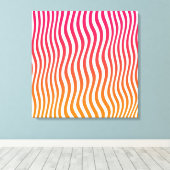 Toile Bandes optiques arc-en-ciel (Insitu (Plancher de Bois))