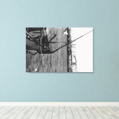 Toile Bandon, Oregon Harbour View et bateaux Photographi (Insitu (Plancher de Bois))