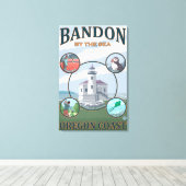 Toile Bandon, OregonScenic Travel Poster (Insitu (Plancher de Bois))