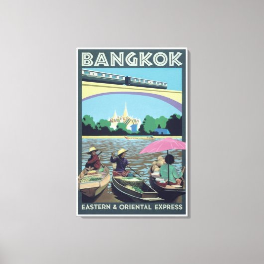Toile Bangkok, Thaïlande Vintage voyage (Recto)