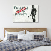 Toile Banksy Suivez vos rêves (Insitu(Chambre))