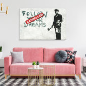 Toile Banksy Suivez vos rêves (Insitu(Salon))