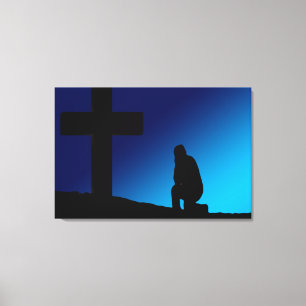 Toile Bannière de Cross Prayer