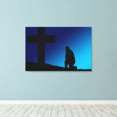 Toile Bannière de Cross Prayer (Insitu (Plancher de Bois))