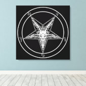 Toile Baphomet de style ancien Art de Mur Sigile (Insitu (Plancher de Bois))