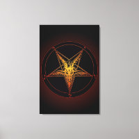 Baphomet de style ancien flamme 24x36 Qualité du m