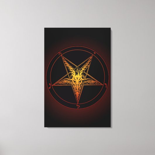 Toile Baphomet de style ancien flamme 24x36 Qualité du m (Recto)