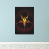 Toile Baphomet de style ancien flamme 24x36 Qualité du m (Insitu (Plancher de Bois))