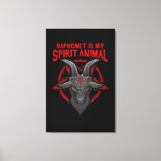 Toile Baphomet Est Mon Esprit Animal I Satanic Occult Ch (Recto)