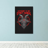 Toile Baphomet Est Mon Esprit Animal I Satanic Occult Ch (Insitu (Plancher de Bois))