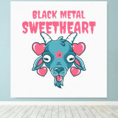 Toile Baphomet tête de chèvre mignon (Insitu (Plancher de Bois))