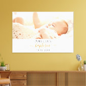 Toile Baptême photo jeune fille moderne (Insitu(Salon))