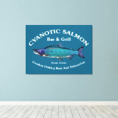 Toile Bar et Grill Saumon Cyanotique (Insitu (Plancher de Bois))