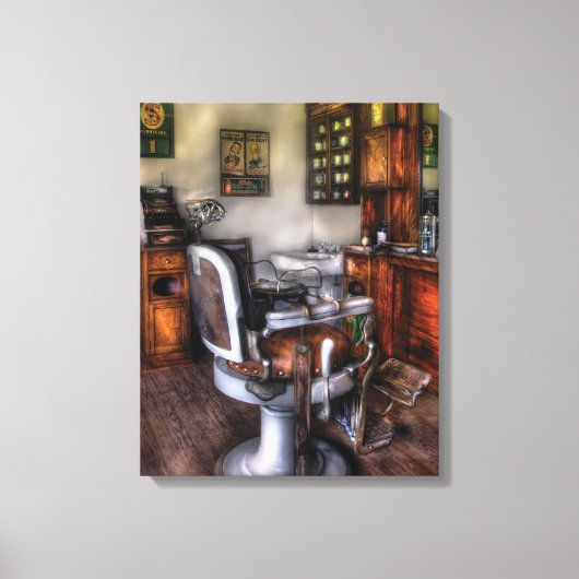 Toile Barber - La chaise du barbier (Recto)