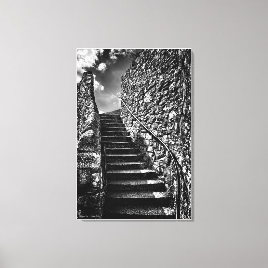 Toile Barbican Steps, fine art noir et blanc (Recto)