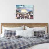 Toile Barcelone la nuit par Walter Gramatte (Insitu(Chambre))