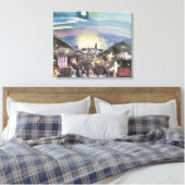 Toile Barcelone la nuit par Walter Gramatte (Insitu(Chambre))