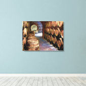 Toile Barils de vin dans la cave à vin (Insitu (Plancher de Bois))