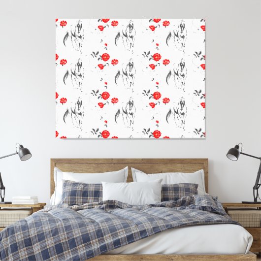 Toile Baroque Horse Canvas Imprimer (Insitu(Chambre))
