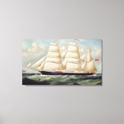 Toile Barque Clipper 'Clendovey' (huile sur toile) (Recto)