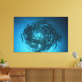 Toile Barracuda nageant en cercles (Insitu(Salon))