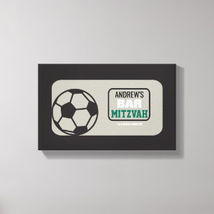 Toile Barre Mitzvah de batte du FOOTBALL Signe-Dans la