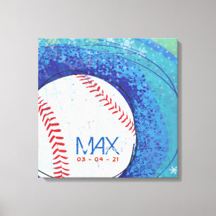 Toile Barre Mitzvah de MANIE de BASE-BALL Signe-Dans la