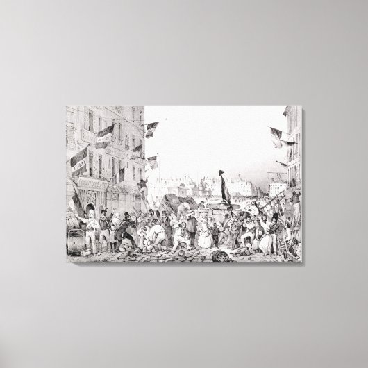 Toile Barricade de la rue Dauphine (Recto)