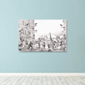 Toile Barricade de la rue Dauphine (Insitu (Plancher de Bois))