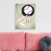 Toile baseball garçon sport citation arrière - plan en d (Insitu(Salon))