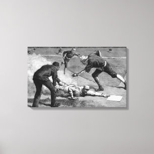 Toile Baseball Vintage par Thure De Thulstrup, 1885