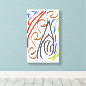 Toile Basic ribbon art by RRW 2026 (Insitu (Plancher de Bois))