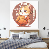 Toile basket-ball chat (Insitu(Chambre))