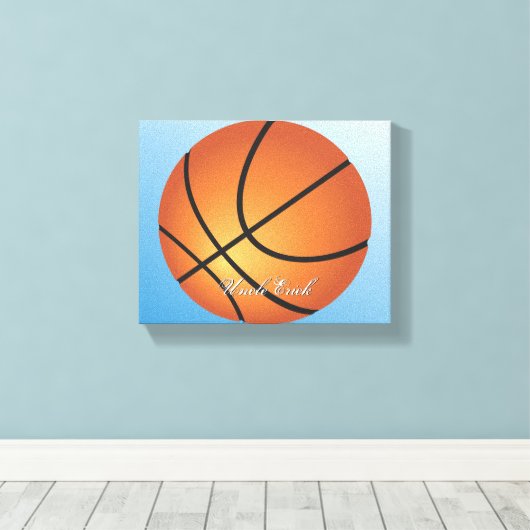 Toile Basket-ball Image 🏀 Monogramme Budget spécial (Insitu (Plancher de Bois))