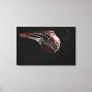 Toile Basket-ball passant par le cercle 2