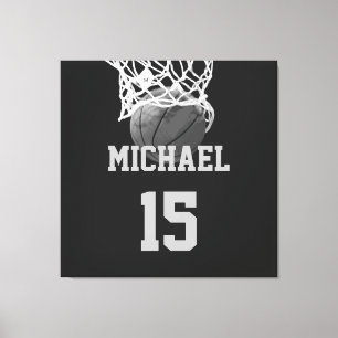 Toile Basket-ball Votre nom